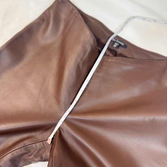 For Joseph Women’s Brown Leather Pants Size 28 High Rise Straight Leg Vtg - Picture 11 of 16